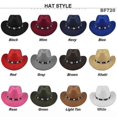 thumbnail image 4 of Classic Cowboy Hat Retro Jazz Hat Ethnic Wool Top Hat Felt Hat Retro Faux Sheep Hat Cowboy Hat, 4 of 5