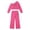 0-Hot Pink357, variant on Kiijoy Girls Outfits Bow Off Shoulder Cropped Sweatshirt Pants Clothes Set, Sizes 5-14