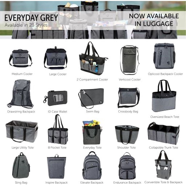 Geckobrands Convertible Tote Backpack Gray Laptop Travel Bag New Geckobrands Convertible Tote & Backpack Everyday Grey  main image 4
