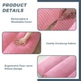 thumbnail image 2 of MAXYOYO Fluffy Soft Bean Bag Sofa Bed,Extra Thick Adult Floor Mattress with Washable Soft Faux Fur Cover,Folding sofa bed for Bedroom Living Room,Pink,Twin, 2 of 7