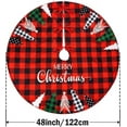 thumbnail image 6 of Christmas Tree Skirt 48 Inch Red Rustic Xmas Tree Skirt with Christmas Tree, Black Red Buffalo Plaid Christmas Tree Skirt Ornaments for Merry Christmas Holiday Party Decorations Indoor, 6 of 6