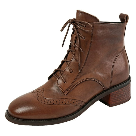 Caqnni Ankle Boots for Women Boots for Women Boots Shoes Heels Pointed Ankle High Boots For Women Toe women's boots Women Garden Boots (9.5,Brown)