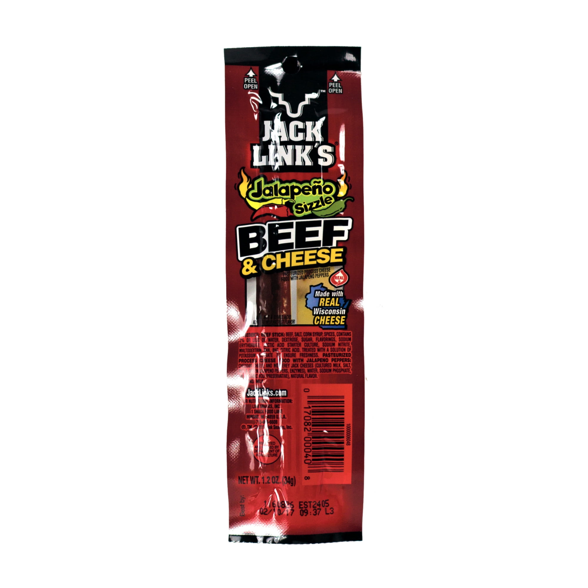 Jack Link's Beef and Jalapeno Cheese Sticks, Combo Pack, 1.2oz