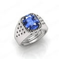 thumbnail image 4 of Shree Jewelrs Original Certified Natural Blue Sapphire (Neelam) Ring - 6.50 Carat Certified Handcrafted Ring Jupiter Ring, PANCHDHATU Silver Plated Ring for Men and Women, 4 of 5