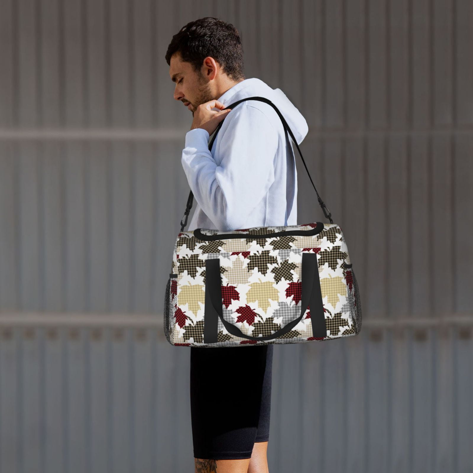 Fuzoiu maple leaves Print Travel Duffle Bag,Carry On Tote Bags,Duffel Bag,Sport Gym Bag, Hospital Bag for Labor and Delivery, Overnight Bag,Luggage Bag