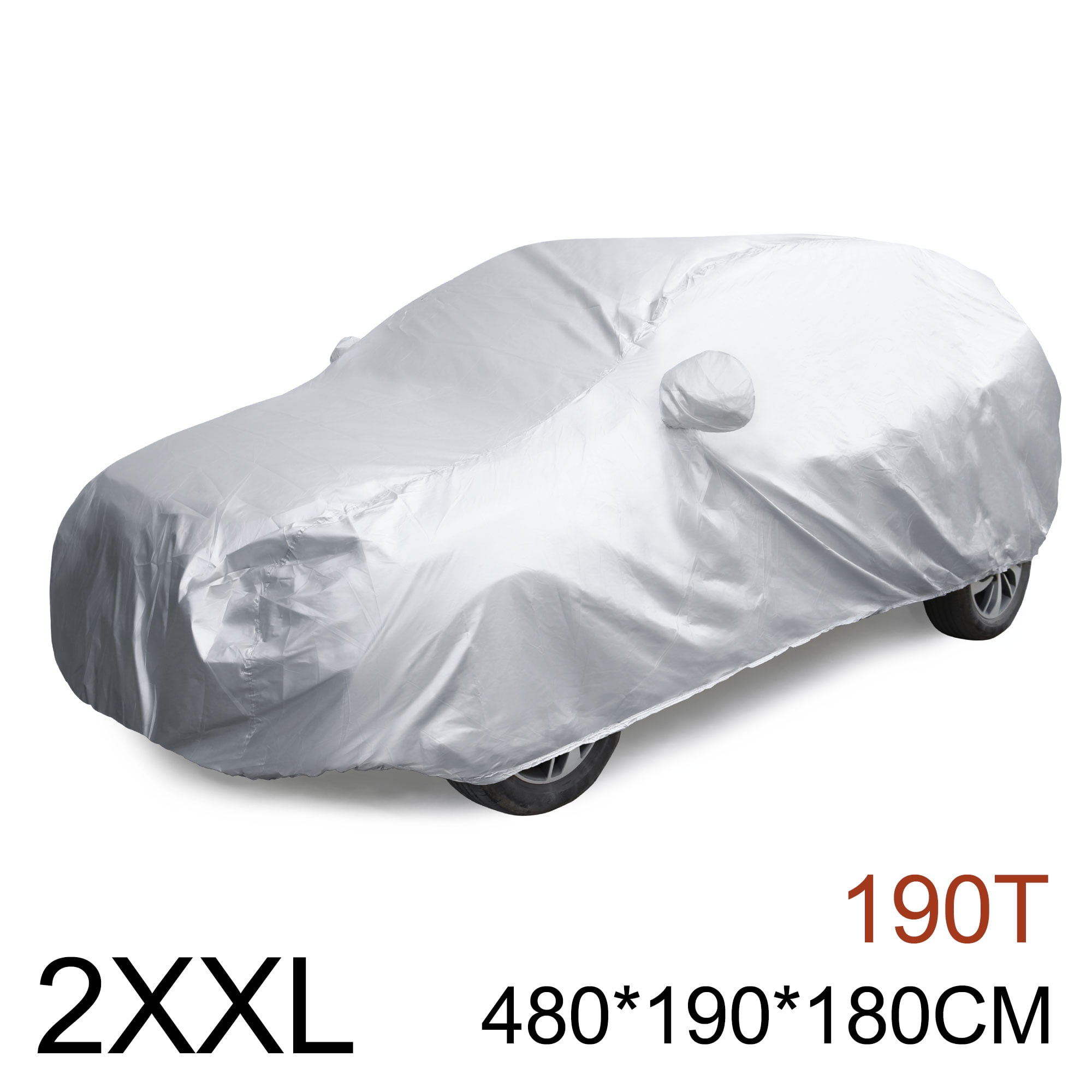 2XXL 190T Car Cover Weather Waterproof Scratch Rain Snow Heat Resistant