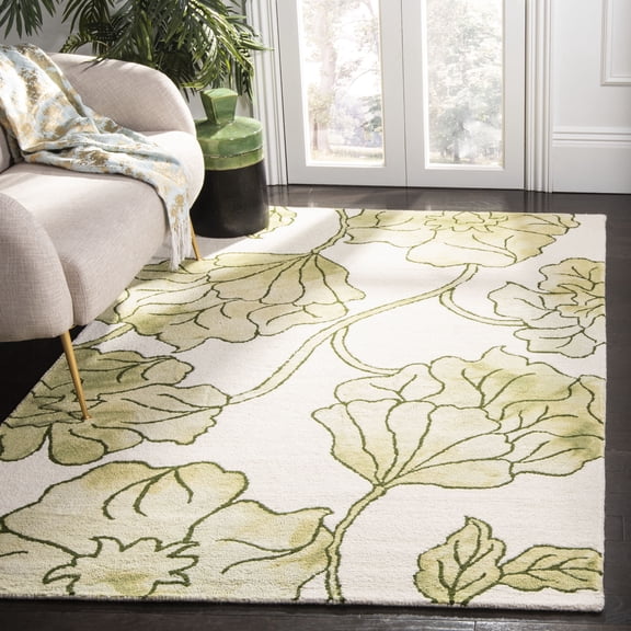 Safavieh Dip Dye Lilibeth Distressed Area Rug, Ivory/Light Green, 5' x 8'