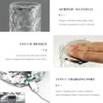 thumbnail image 4 of Crystal Table Lamp Rose Lamp with Touch Control, 3 Colours Changing, USB powered, LED Nightstand Lamps for Living Room Bedroom, Decorative Light for Party Dinner Etc, 4 of 7