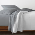 thumbnail image 3 of Luxe Cotton Percale Crisp and Cool Sheet Set, Full, Charcoal, 3 of 6
