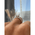 thumbnail image 2 of 2.00Ct Princess Cut Moissanite Engagement Ring, Hidden Halo Cathedral & Pavé, 14K Rose Gold, 2 of 7