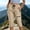 Beige, variant on Cargo Capris Hiking Quick Dry Womens Hiking Pants Lightweight Dry Cargo with Zipper Pockets Elastic Waist Summer Outdoor Cropped Pants Black 3X