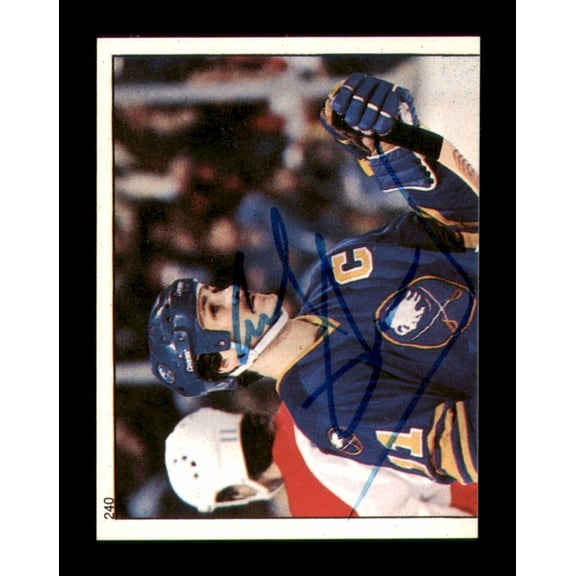 Gil Gilbert Perreault Autographed 1983-84 Topps Stickers Card #240 Buffalo Sabres SKU #251558