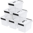 thumbnail image 1 of Parlynie Boîte de Rangement en Plastique de 7 Litres avec Poignée, Boîte de Rangement en Plastique avec Poignée, 6 Paquets, 1 of 7