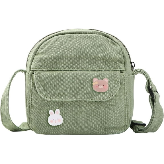 Small Crossbody Bag for Women Canvas Mini Teens Phone Purse Shoulder Bags