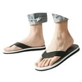 thumbnail image 2 of Men Slippers Arch Support Summer Comfortable Slip On Lightweight Flat Indoor Outdoor Beach Casual Walking Party Vacation Open Toe Men's Shoes, 2 of 9