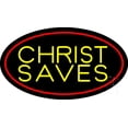 thumbnail image 1 of Yellow Christ Saves LED Neon Sign 20" Tall x 37" Wide - inches Black Square Cut Acrylic Backing, with Dimmer - Premium built indoor Sign for Home décor, Event, Religious place, Store interior, Office., 1 of 7