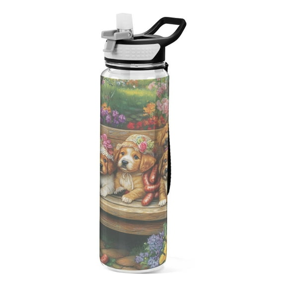 BZSMCE Sport Bottle Sunny Paws and Sausages Outdoor sports Water Bottle Size: 10.4x3in