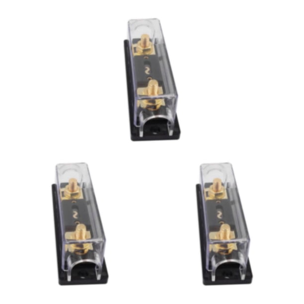 Sidaley Portafusibles Anl de aleación duradera y latón-cobre para protección automotriz portafusibles automotriz base negra 60A Type1 NO1