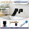 thumbnail image 2 of Wowow Waterfall Single Handle Wall Mounted Bathroom Faucet in Oil Rubbed Bronze, 2 of 9