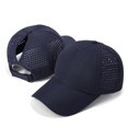 thumbnail image 2 of Lispipm Breathable Mesh Baseball Caps for Women Men Lightweight Trucker Hats Outdoor Sports Sun Caps with Ponytail Hole Blue, 2 of 4
