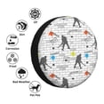 thumbnail image 5 of Spare Tire Cover, Hockey players funny Wheel Cover Tire Covers for Trailers Car Truck Camper Universal Tire Covering Fits Diameter 17 inch, 5 of 7