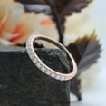 thumbnail image 3 of AFFY 1/3 Carat (ctw) Round Lab Grown Diamond Half Eternity Wedding Band Ring For Women In 14k Rose Gold Over Sterling Silver (0.33 Ctw) Ring Size - 8, 3 of 4