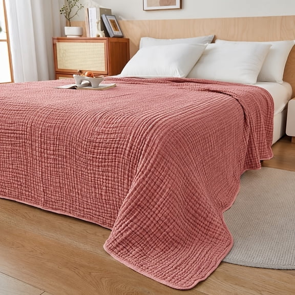 6-Layer Gauze Blanket, Soft Breathable Cotton, Throw Blanket (50"x60")
