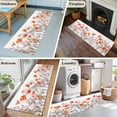 thumbnail image 5 of 2'x6' Rug Runners for Hallways Kitchen, Orange Spring Floral Non Slip Entryway Beside Floor Carpet Runner, Watercolor Summer Botanical Washable Laundry Room Bedroom Throw Rugs Mat for Family Pet, 5 of 8