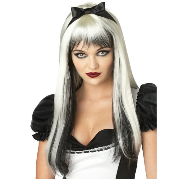 Women's Black & White Enchanted Tresses Wig