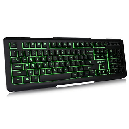 DBPOWER 7 Colors LED Backlit Gaming Keyboard, USB Wired Computer