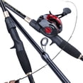 thumbnail image 1 of Sougayilang Carbon Fiber Casting Telescopic Fishing Rod and 7.1:1 GR Baitcaster Reel Fishing Combo, 1 of 7