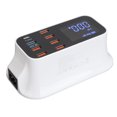 thumbnail image 3 of Estación de carga USB, concentrador de carga de 8 puertos, 40 W, USB 3.0, tipo C, pantalla LED, protección de circuito para teléfonos, tabletas, enchufe estadounidense de 100 a 240 V, 3 of 12