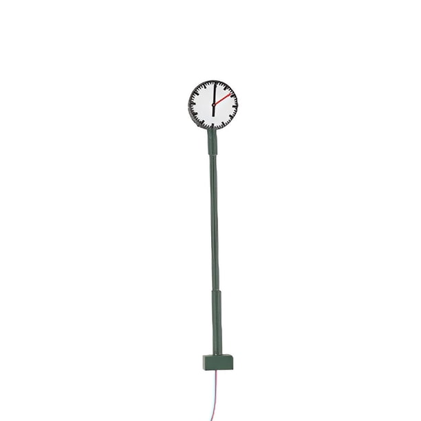 Wosthever Lámparas de reloj de ferrocarril, Material de Metal, poste de luz en miniatura, diseño de construcción de tren, luces de calle, decoraciones Artesanía Tipo6 Wosthever HA064507-06