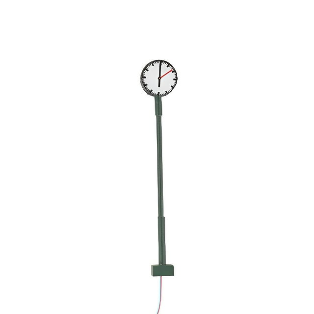 Yuarrent Lámparas de reloj de ferrocarril, poste de luz en miniatura, diseño de construcción, poste ligero, luces de calle, decoraciones de Artesanía Tipo6