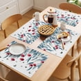 thumbnail image 5 of Eucalyptus Leaves Placemats Set of 8, Vintage Watercolor Green Leaf Red Flower Butterfly Non-Slip Place Mats Washable Table Mats for Kitchen Dining Table Decorations Indoor/Outdoor, 5 of 9