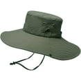 thumbnail image 2 of CoCopeaunts Wide Brim Bucket Hat for Men Sports Hiking Fishing Polyester Twill Chin Cord Breathable Holes Foldable Fisherman Hats, 2 of 8