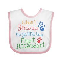 Inktastic Flight Attendant Future Boys or Girls Baby Bib