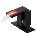 thumbnail image 3 of Bathroom Sink Faucet LED Light 3 Colors Changing Waterfall Glass Spout Hot Cold Water Mixer Single Handle One Hole Deck Mounted, 3 of 9