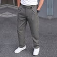 thumbnail image 3 of Betivan Men's Pleated Straight Pants Draped Versatile Business Solid Color Casual Formal Trousers Bottoms for Office Business Daily Work Street, 3 of 9