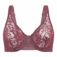 thumbnail image 1 of CHUANK Soutien-Gorge à Armatures en Dentelle Extensible à Fermeture devant pour Femmes Noir 34B, 1 of 6