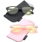 Newbee Fashion 2 Packs Kids Blue Light Block Glasses Girls Boys Teens (5-17 Years) Computer and Gamer Eyewear Anti-Glare Protection Anti-Fatigue Anti UV Glasses for Smartphone Screens