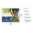 thumbnail image 2 of Hula Brand Apples - Hawaiian Hula Girl - Universal Fruit and Produce Co. - Vintage Fruit Crate Label c.1930s - Fine Art Matte Paper Print (Unframed) 16x20in, 2 of 4