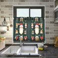 thumbnail image 4 of Yayeee Kitchen Curtains Tier Pair Light Filtering 27"x24" Rod Pocket Short Cafe Window Panel, Green Christmas, 4 of 7