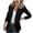 Black, variant on Winter Coats for Women , Women Thin Button Long Sleeve Tops Blouse Shirt Spring Models Solid Small Suit Top Black, L