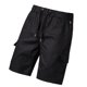 thumbnail image 2 of Hombres Quinto Pantalones Deportivos Cierre De Cordón Cintura Elástica Estilo Casual Pantalones Cortos De Verano Para Uso Diario Negro XL, 2 of 8