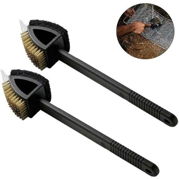 Metal bristle scrub brush deals