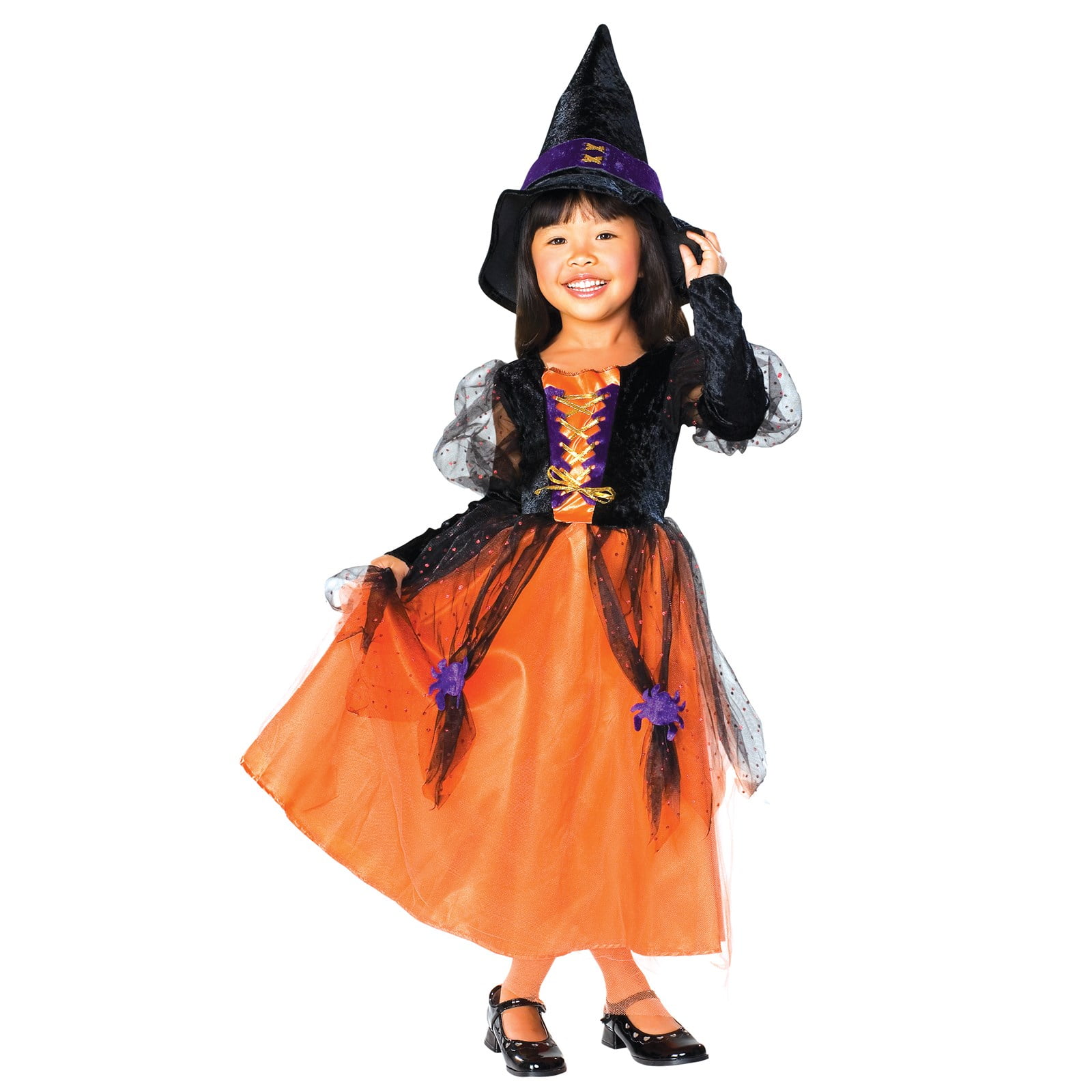 Rubies~ Costume ORANGE Satin Mini Witch Hat Black /Orange ~ NEW 