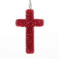 thumbnail image 3 of WEUVEB Red Rhinestone Cross Pendant Car Charm - Stylish Auto Interior Accessory for Vehicle Decoration, 3 of 7