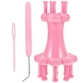 thumbnail image 1 of 1 Set Knit Spool Loom Knitter Kit Knitting Weaving Tool With Needle Crochet Hook For Diy, 1 of 7