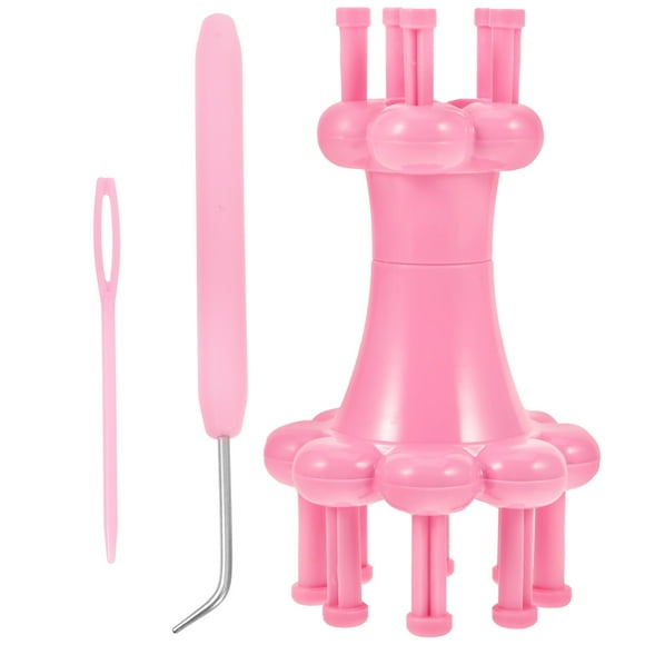 Miangastore Knit Spool Loom Knitter Kit Pink Plastic For Beginners Diy Projects 1 Set